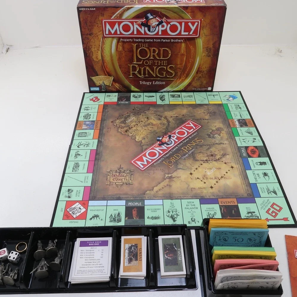 2003 Lord of the Rings Monopoly Trilogy Edition Complete  Parker Brothers